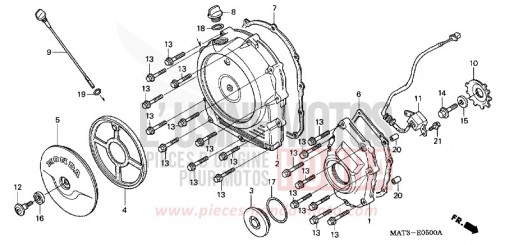 PANNEAU CARTER-MOTEUR D. CBR1100XXY de 2000
